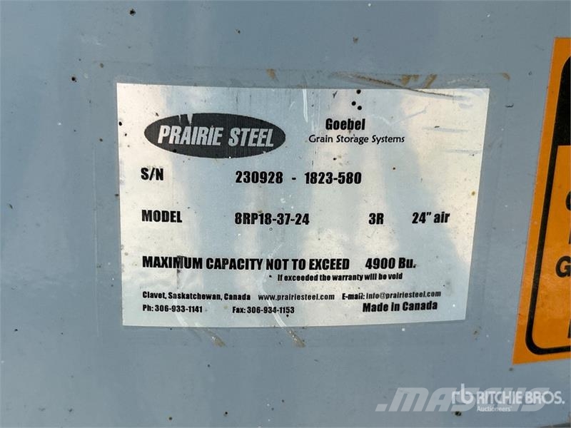 Goebel 8RP18-37-24 +/- 4900 bu 5 Ring Hopper Grain Bin Sonstige Ernte Verarbeitung und -lagerung