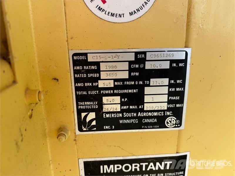 Gold'n Air C15-5-1-Y 5.5 hp Aeration Fan Зърносушилни