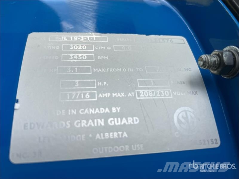  Grain Guard 3 hp Aeration Fan 穀物烘乾機