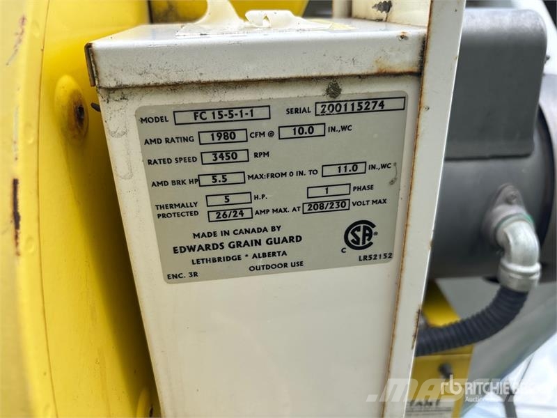  Grain Guard FC15-5-1-1 5 hp Aeration Fan Grain dryers