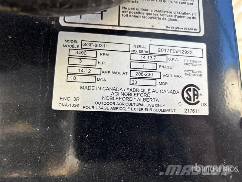  Grain Guard GGF-80311 3 hp Aeration Fan مجفف بذور
