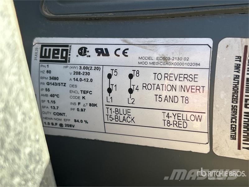  Grain Guard GGF-80311A 3 hp High Speed Aeration Fa 穀物乾燥機