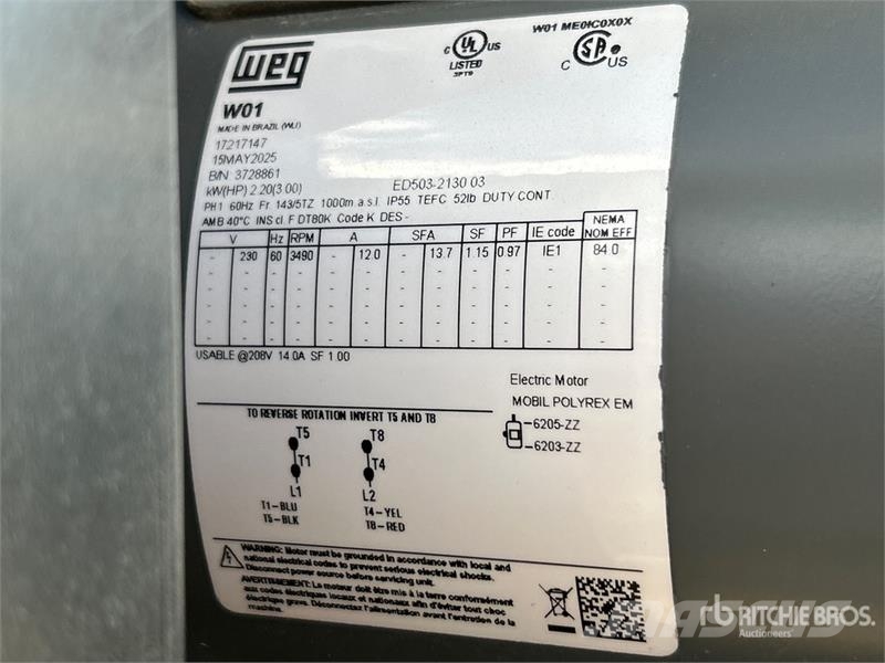  Grain Guard GGF-80311B 3 hp High Speed Aeration Fa Зерносушки