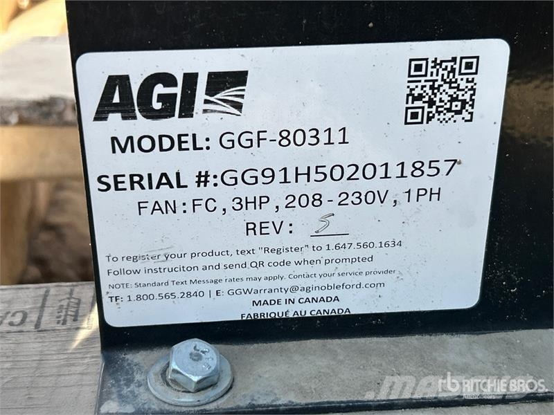  Grain Guard GGF-80311B 3 hp High Speed Aeration Fa 穀物乾燥機