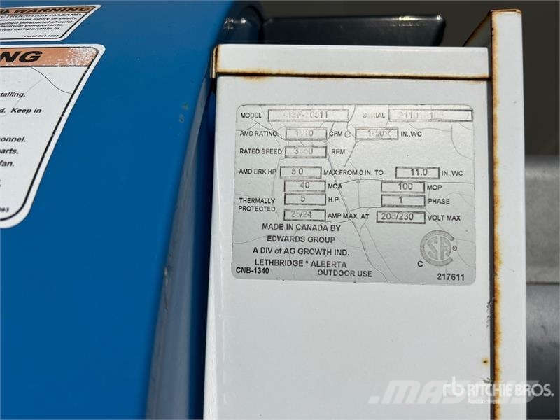 Grain Guard GGF-80511 5 hp Aeration Fan Korntørke