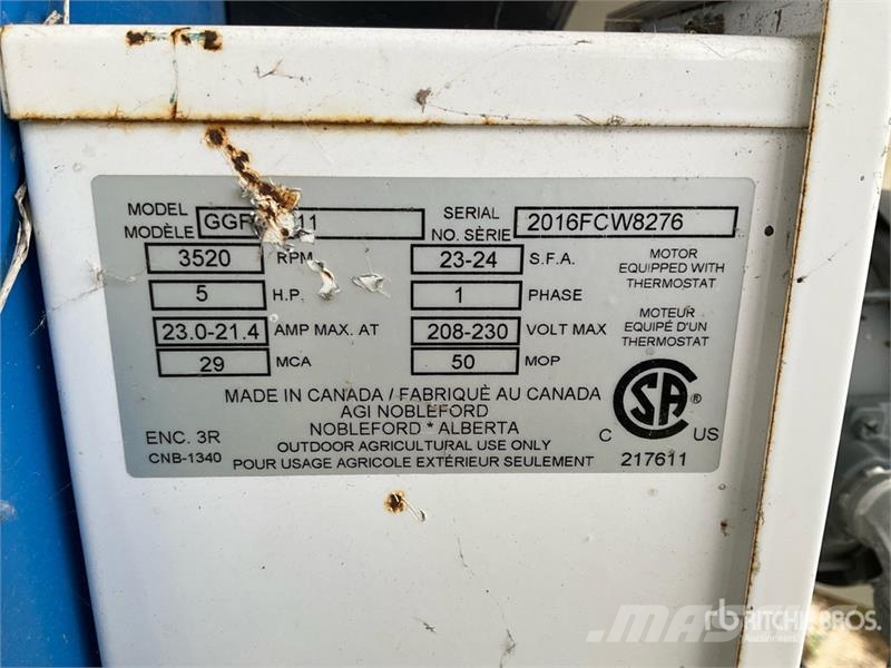 Grain Guard GGF-80511 5 hp Aeration Fan Grain dryers