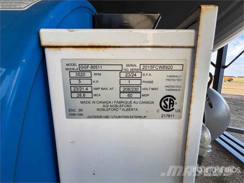  Grain Guard GGF-80511 5 hp Aeration Fan Secadores de grãos
