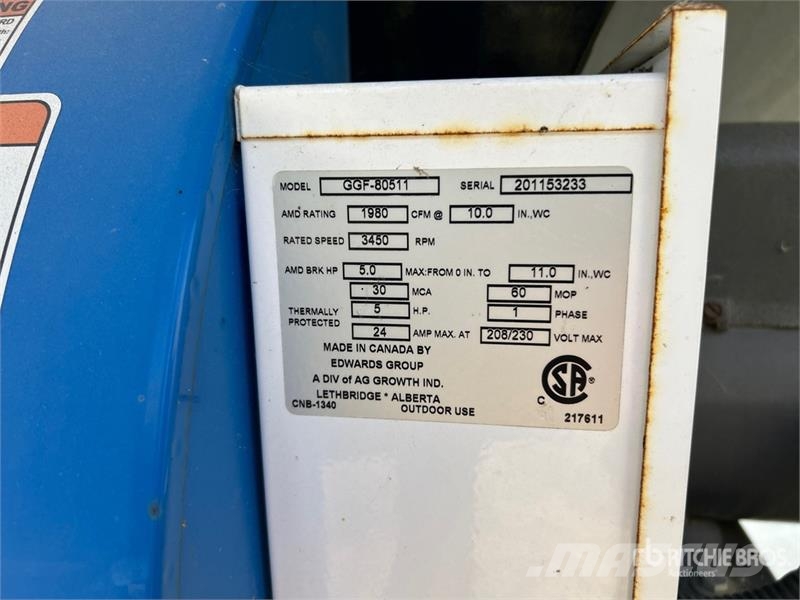 Grain Guard GGF-80511 5 hp Aeration Fan Gabona szárítók