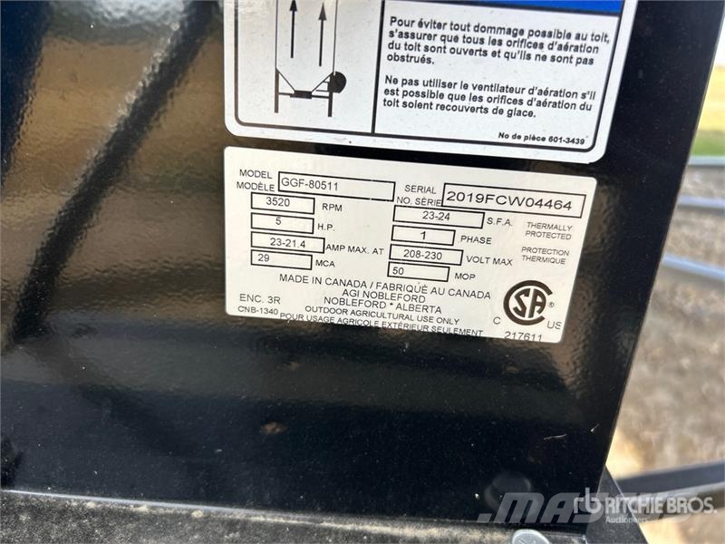  Grain Guard GGF-80511 5 hp Aeration Fan Viljan kuivurit