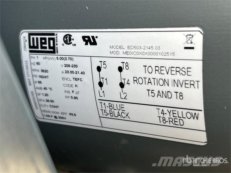  Grain Guard GGF-80511A 5 hp High Speed Aeration Fa Зерносушки