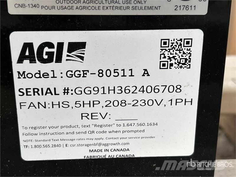  Grain Guard GGF-80511A 5 hp High Speed Aeration Fa Зерносушки