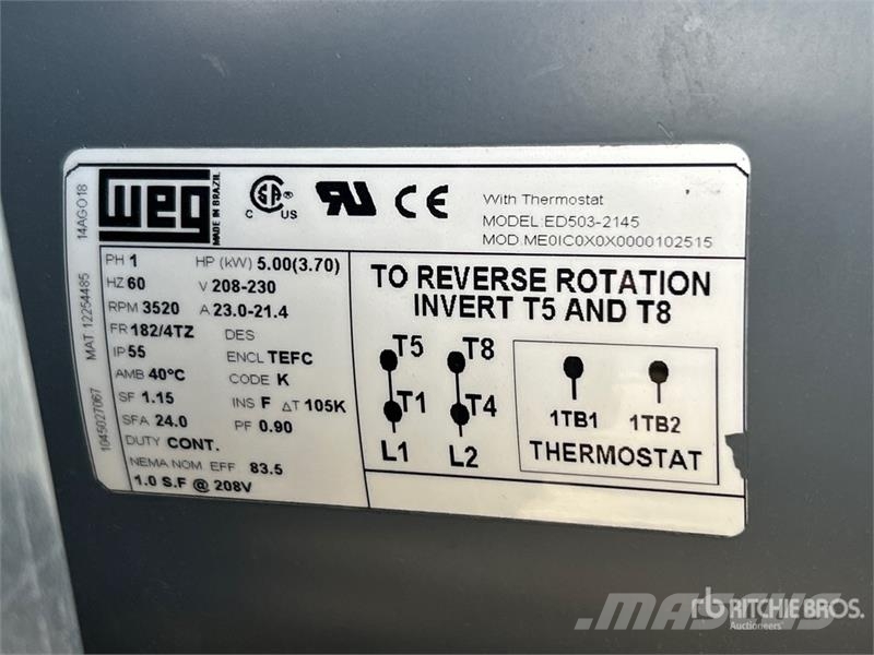  Grain Guard GGF-80511B 5 hp High Speed Aeration Fa Зерносушки
