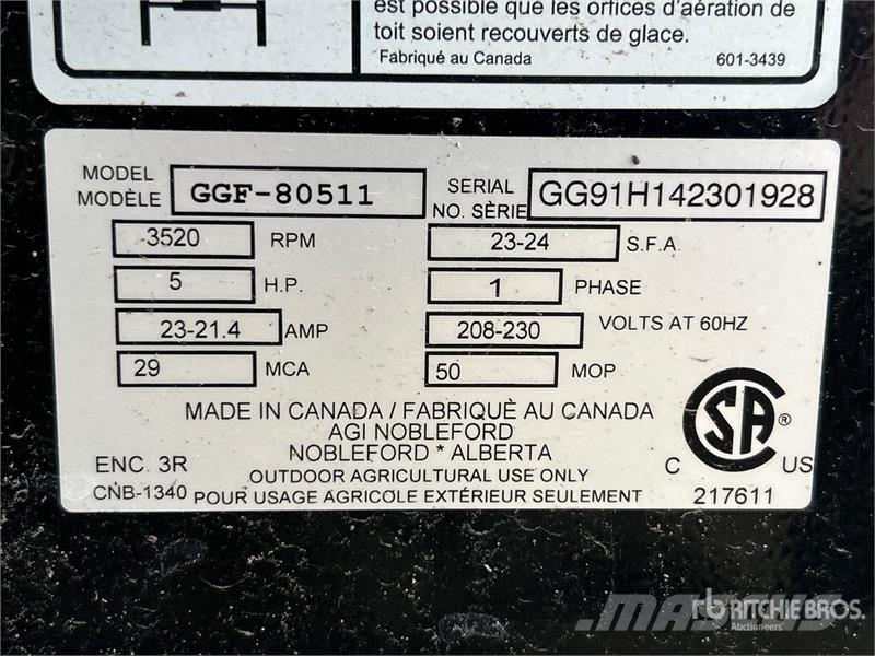  Grain Guard GGF-80511B 5 hp High Speed Aeration Fa Зерносушки