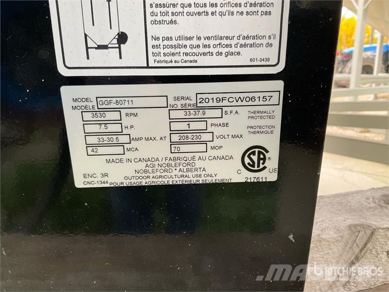 Grain Guard GGF 80711 7.5 hp Aeration Fan Grain dryers