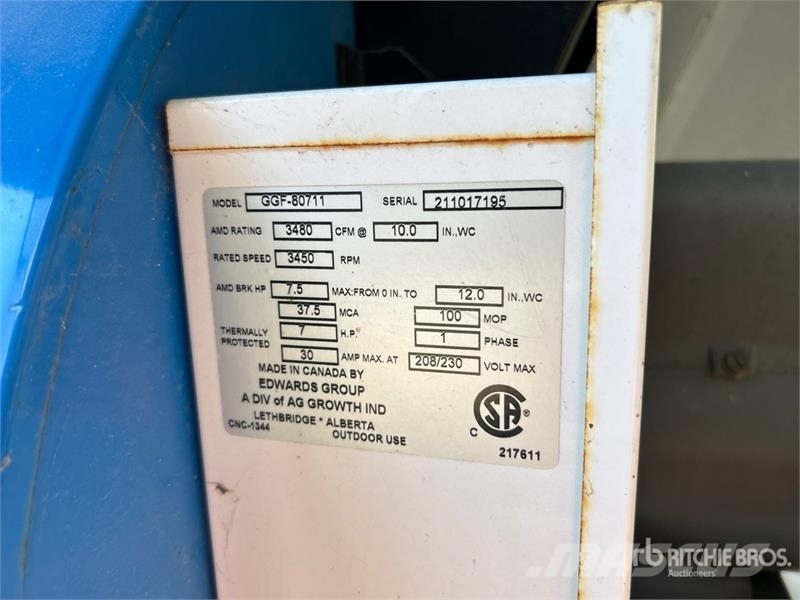  Grain Guard GGF 80711 7 hp Aeration Fan Viljan kuivurit