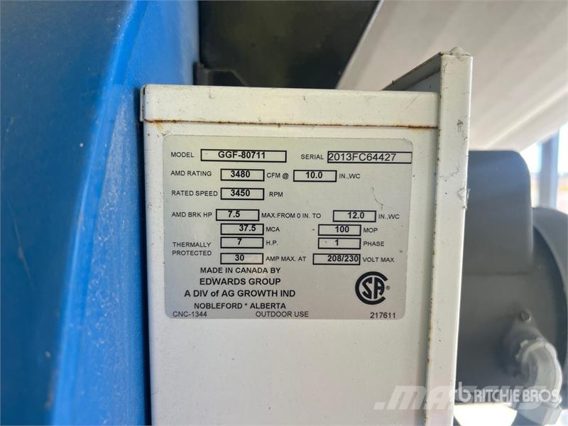  Grain Guard GGF 80711 7 hp Aeration Fan Viljan kuivurit