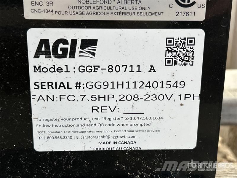  Grain Guard GGF-80711A 7.5 hp High Speed Aeration  Зерносушки