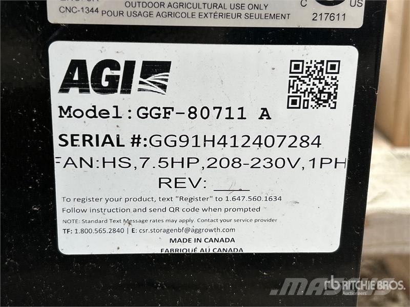 Grain Guard GGF-80711A 7.5 hp High Speed Aeration  Зерносушки