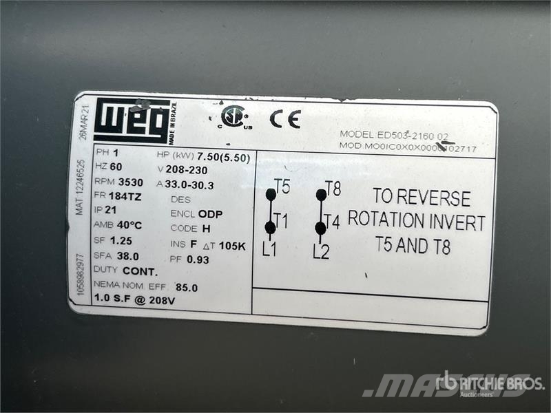  Grain Guard GGF-80711A 7.5 hp High Speed Aeration  Зерносушки
