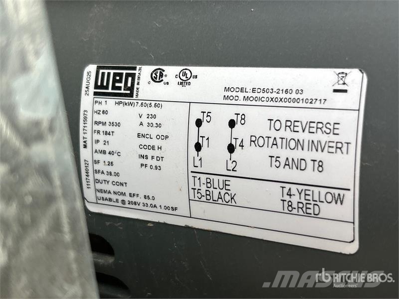  Grain Guard GGF-80711A 7.5 hp High Speed Aeration  Зерносушки