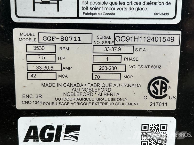  Grain Guard GGF-80711A 7.5 hp High Speed Aeration  Зерносушки