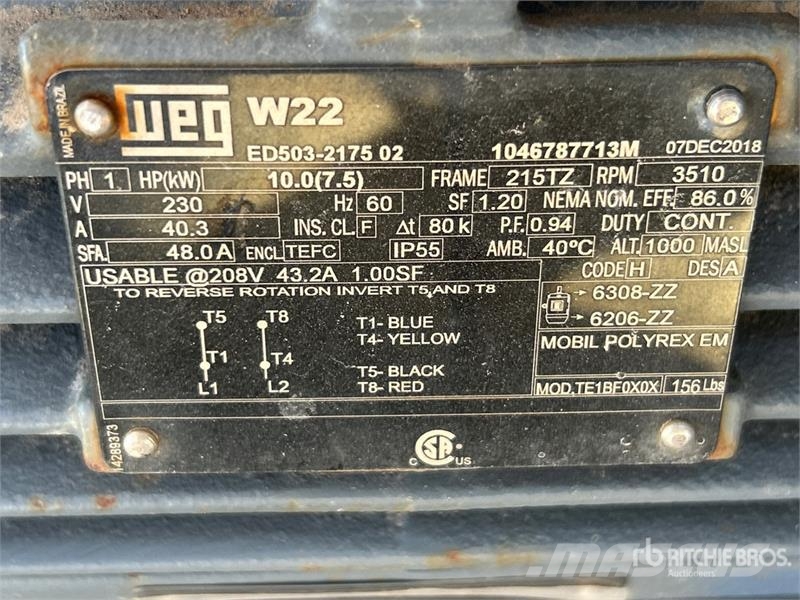  Grain Guard GGF-81011B 10 hp High Speed Aeration F 穀物乾燥機