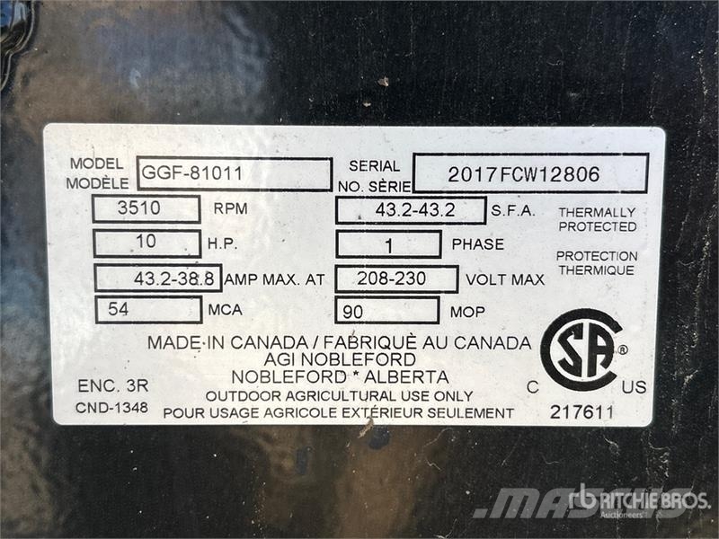 Grain Guard GGF-81011B 10 hp High Speed Aeration F Getreidetrocknung