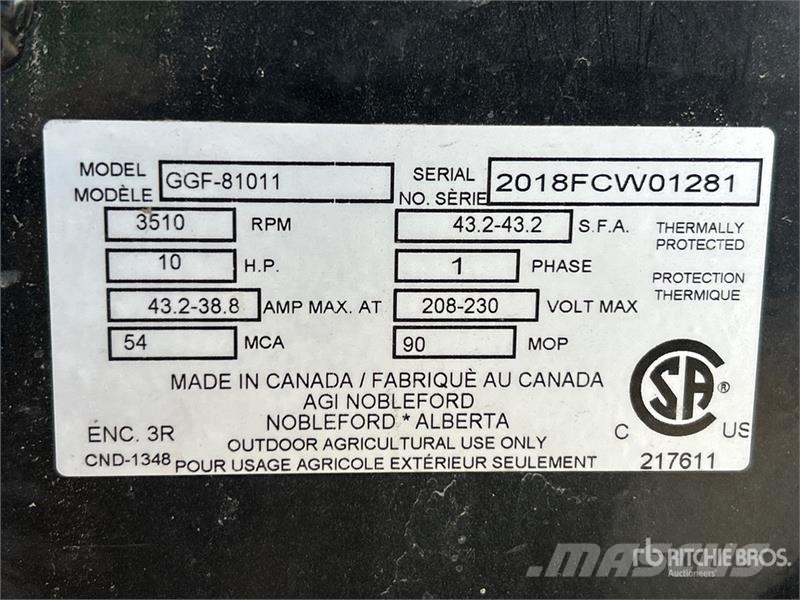 Grain Guard GGF-81011B 10 hp High Speed Aeration F Getreidetrocknung