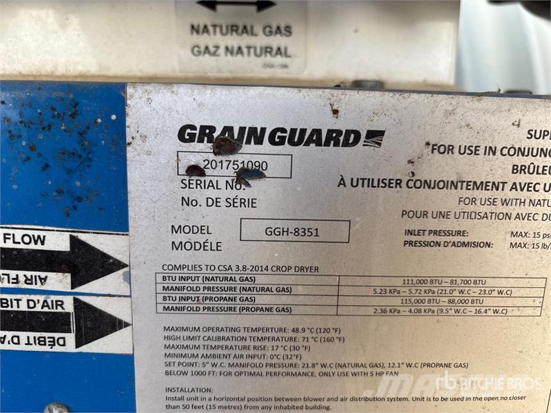  Grain Guard GGH-8351 Supplemental Heater وحدات / آلات معالجة المحاصيل وتخزينها - أخرى