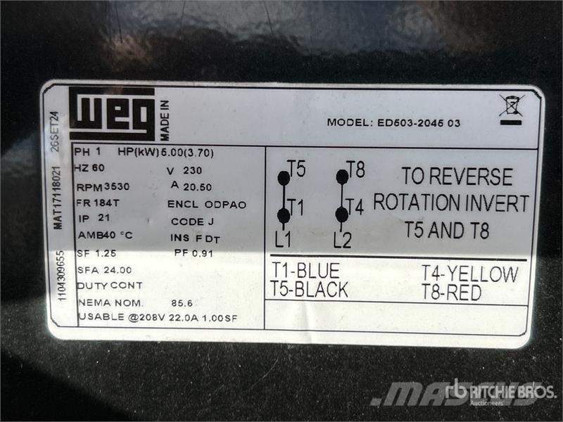  Grain Guard GGI-80511A 5 hp In-Line Aeration Fan Зерносушки