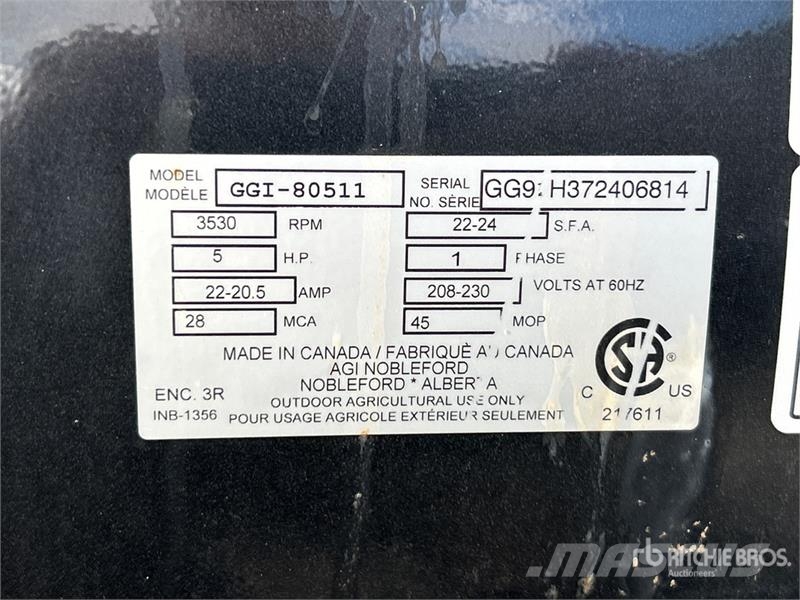  Grain Guard GGI-80511A 5 hp In-Line Aeration Fan Зерносушки