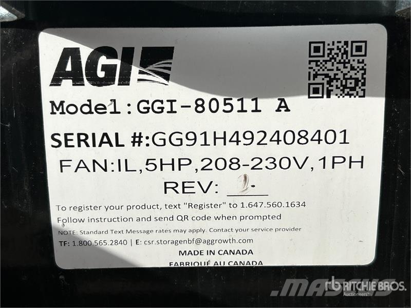  Grain Guard GGI-80511A 5 hp In-Line Aeration Fan Зерносушки