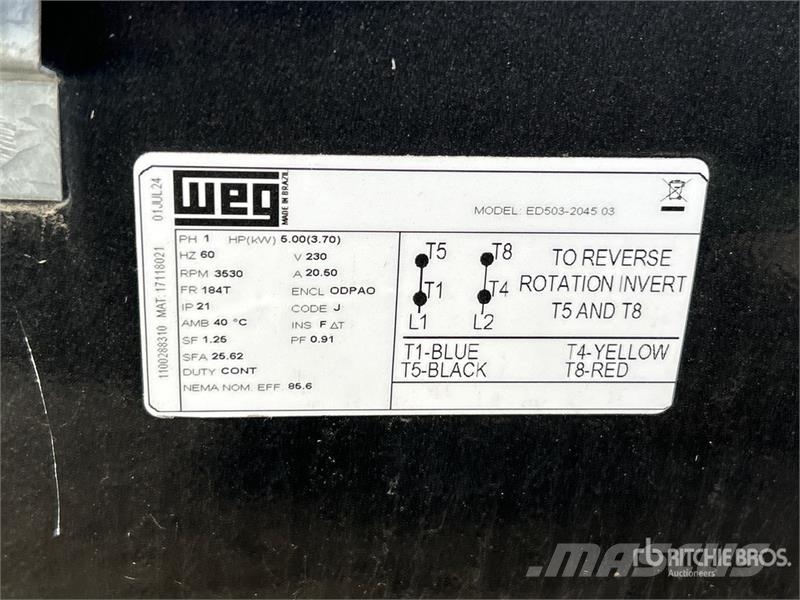  Grain Guard GGI-80511A 5 hp In-Line Aeration Fan Зерносушки