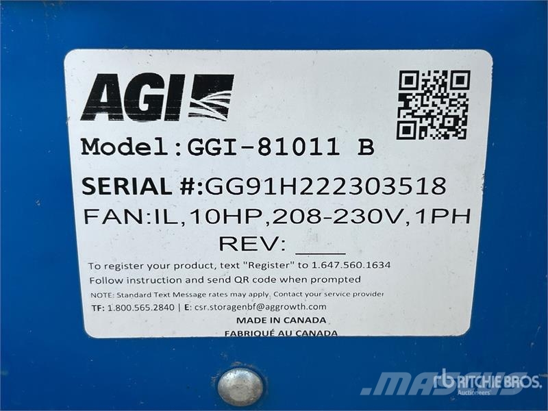 Grain Guard GGI-81011B 10 hp In-Line Aeration Fan Getreidetrocknung