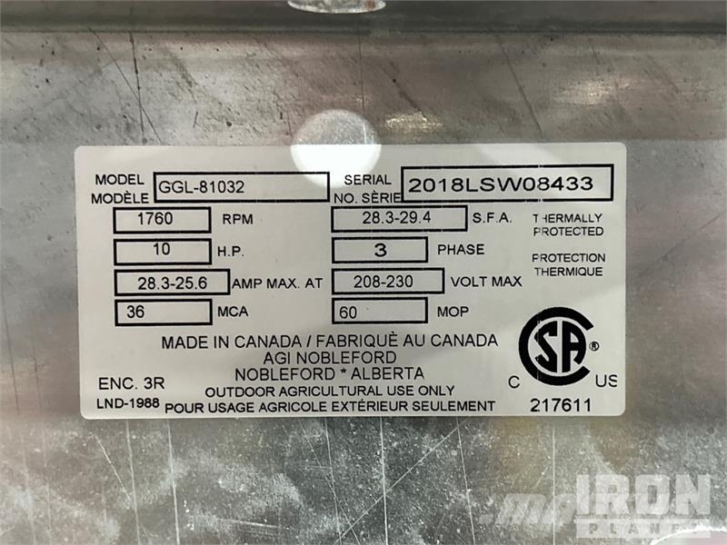 Grain Guard GGL-81032 10 hp Aeration Fan (Unused) Зърносушилни