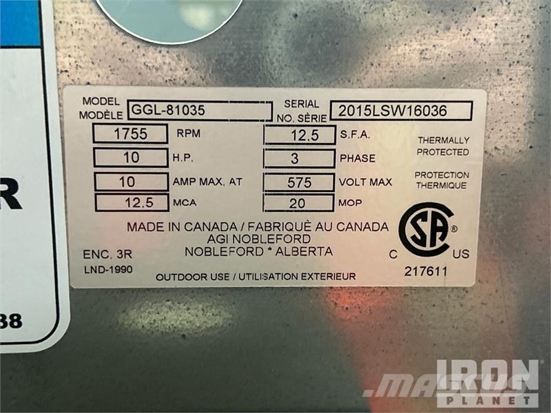  Grain Guard GGL-81035 10 hp Aeration Fan (Unused) Getreidetrocknung