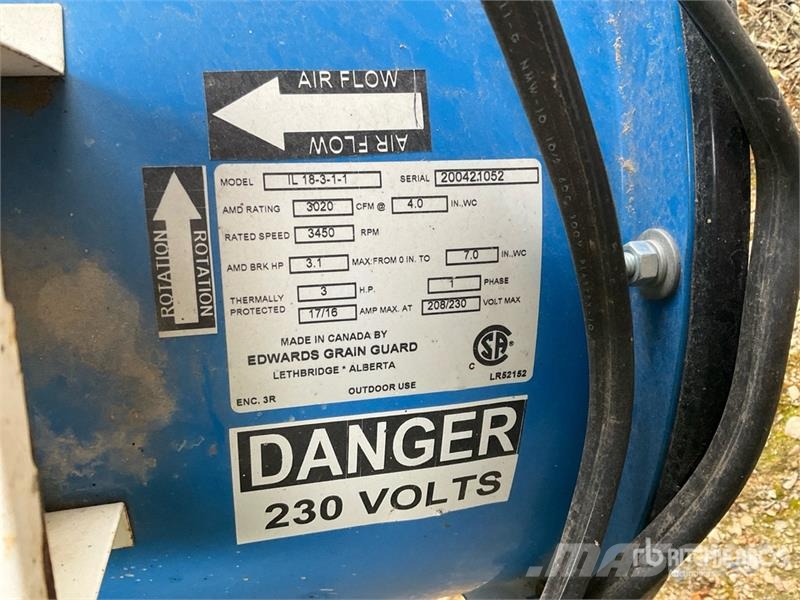 Grain Guard IL-18-3-1-1 3 hp Aeration Fan Getreidetrocknung