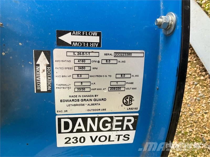 Grain Guard IL24-5-1-1 5 hp Aeration Fan Essiccatoi per cereali