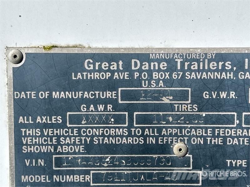 Great Dane 42 ft T/A Construction Van Trailer مقطورات ذات هيكل صندوقي