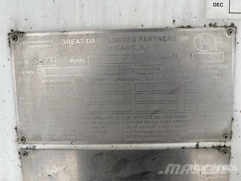 Great Dane 53 ft x 102 in T/A Refrigerated Trailer نصف مقطورات بدرجة حرارة قابلة للضبط