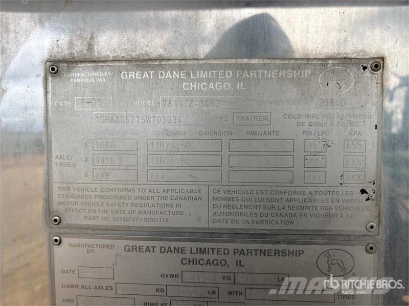 Great Dane 53 ft x 102 in T/A Refrigerated Trailer Semirimorchi a temperatura controllata