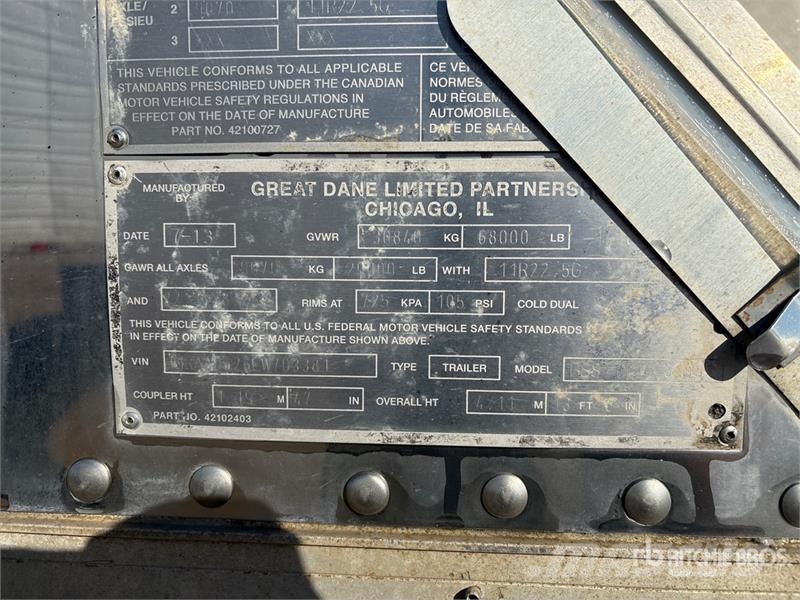 Great Dane 53 ft x 102 in T/A Van Trailer Reboques de caixa fechada