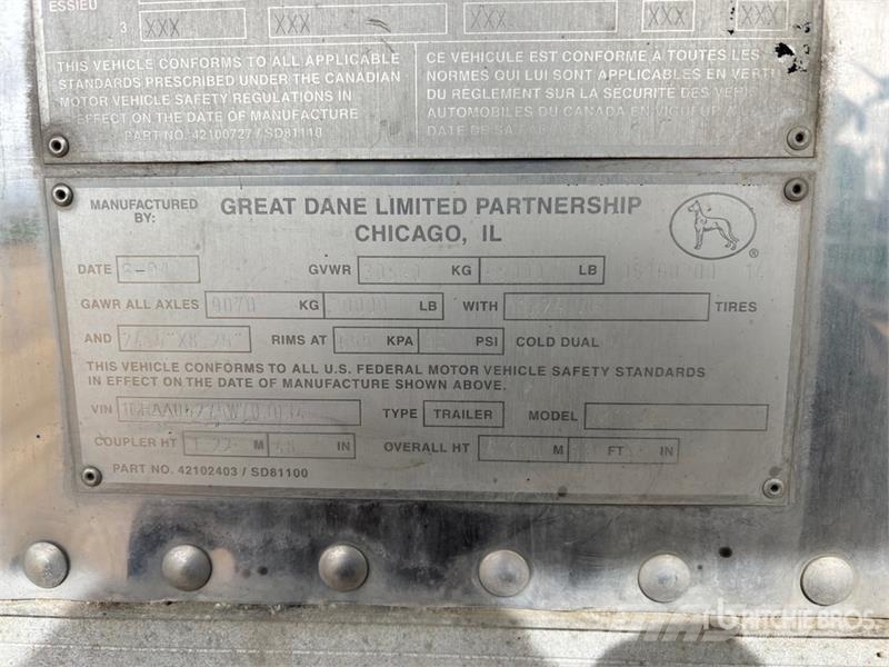 Great Dane 53 ft x 102 in T/A Refrigerated Trailer Semirimorchi a temperatura controllata