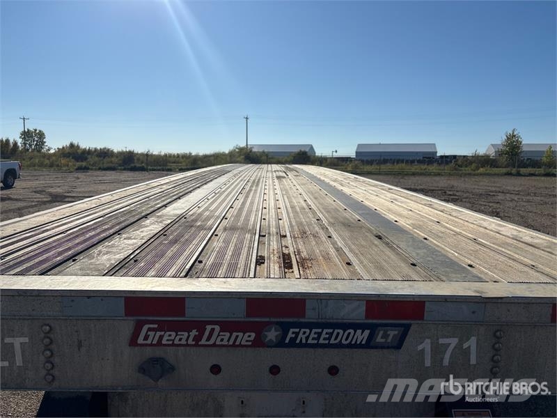 Great Dane 60000 lb 53 ft T/A Spread Axle Flatbed Trailer Plataforma plana/laterales abatibles