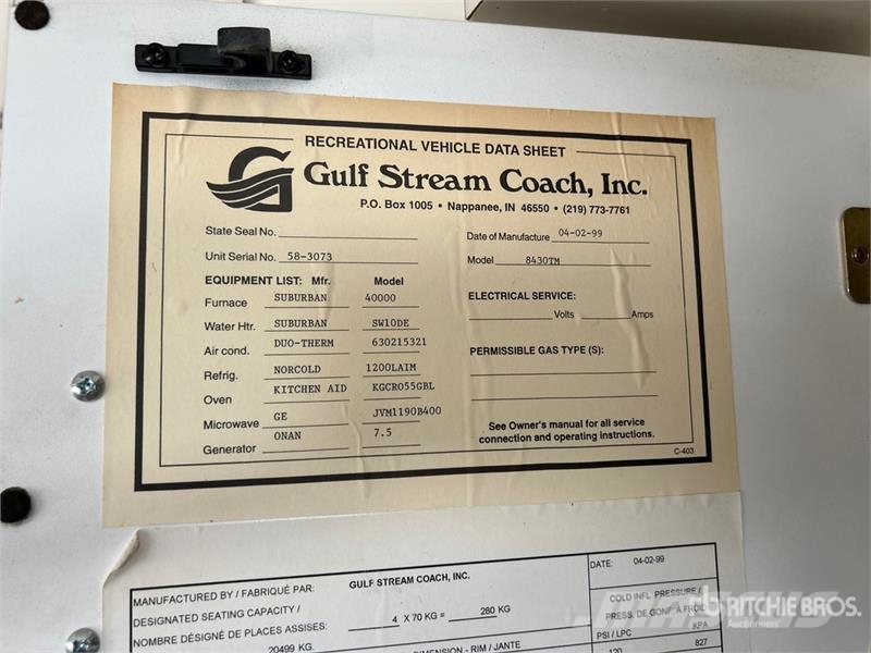 Gulf Stream Tourmaster Motor Home Mobil home / Caravane