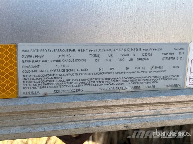 H & H & 18 ft T/A Enclosed Trailer Прицепы-фургоны