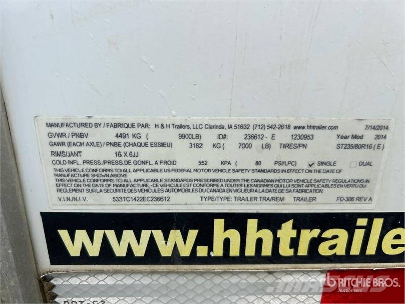 H&H Trailer T/A 15 ft Fuel and Lube Trailer Cisternas