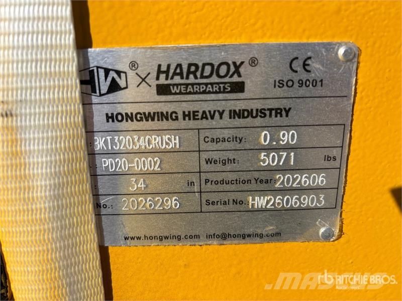 H&W BKT32034CRUSH 34 in 0.9 m3 Excavator Crusher Bucke Otros
