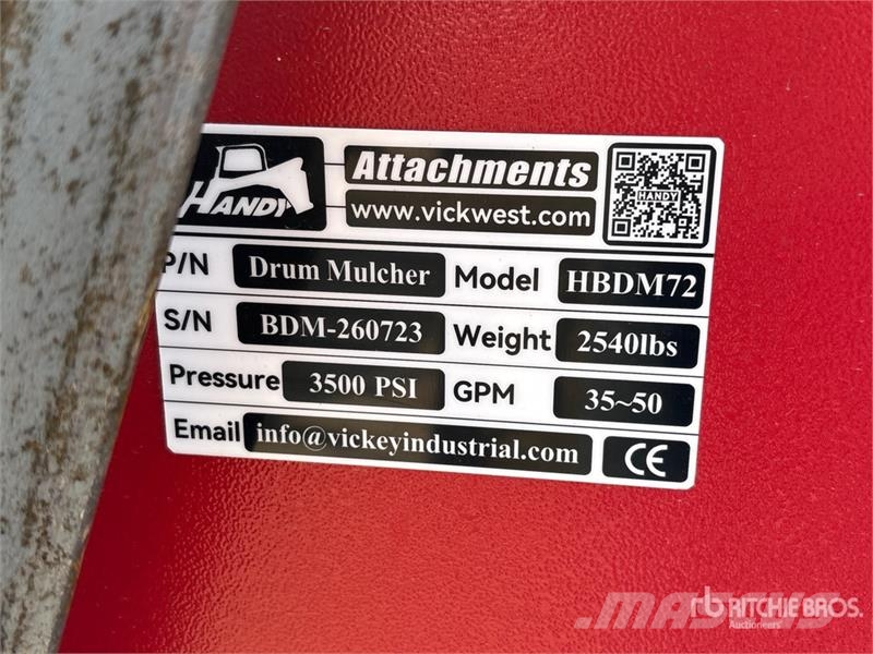 Handy HBDM72-G 72 in Skid Steer Mulcher (Unused) Metsä murskaimet