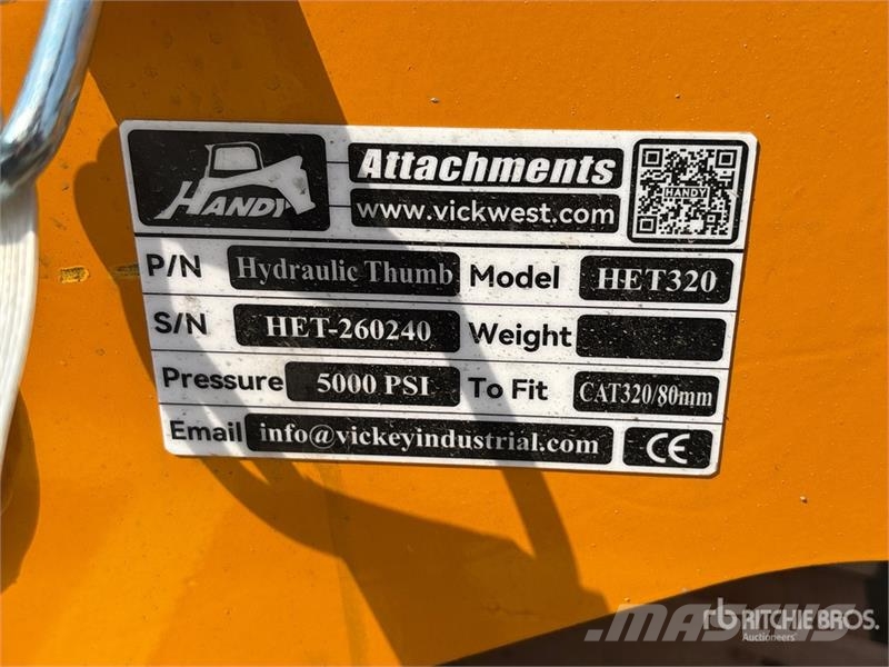 Handy HET320 Excavator Thumb - Fits Cat 320 (Unused) Bakken